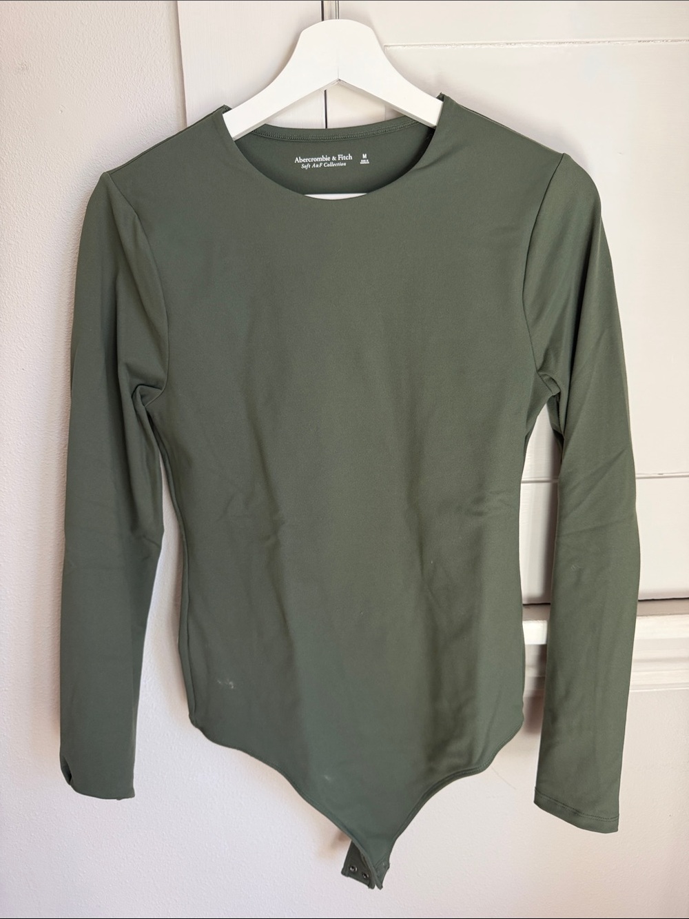 Abercrombie & Fitch Olive Green Long-Sleeve Bodysuit